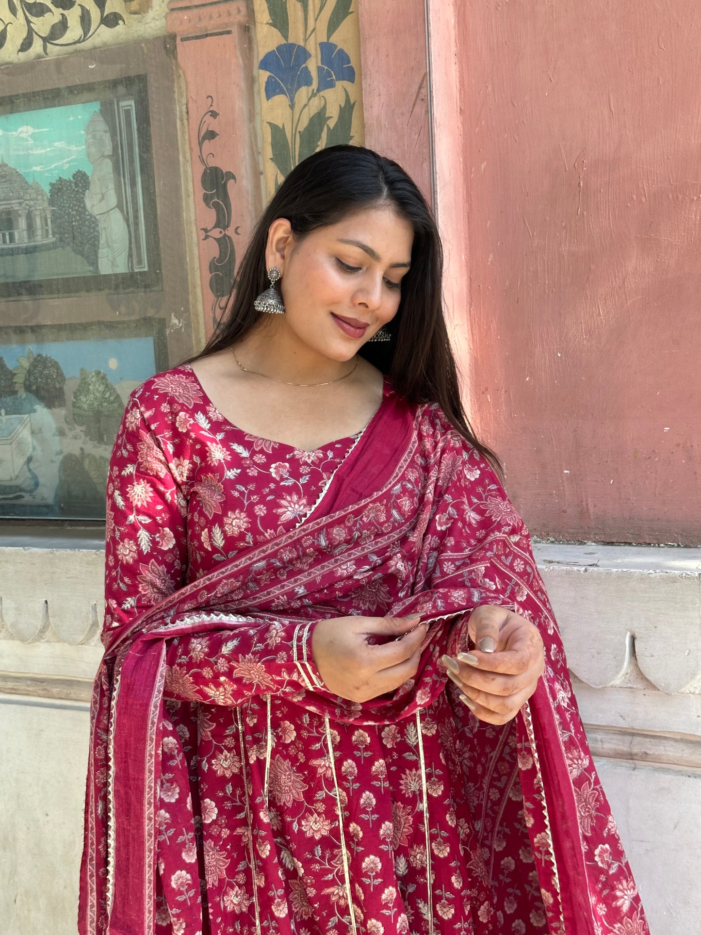 Wedding ready gota Anarkali suit set