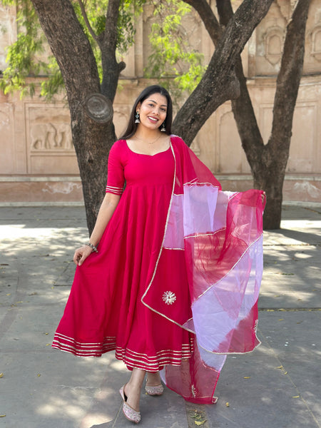 Rani Laheriya Anarkali suit set Jonaya