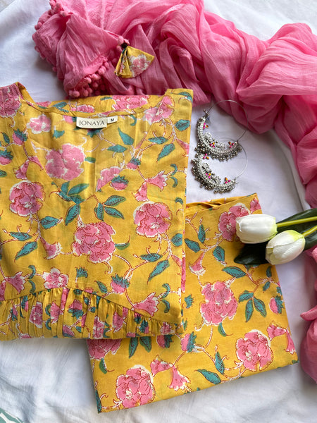 Warm yellow suit set - Jonaya