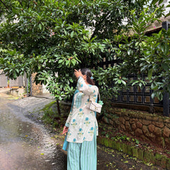 Turquoise Green Farshi Salwar Set Jonaya