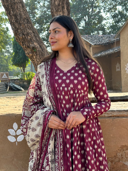 Wine 3 piece suit set - Jonaya