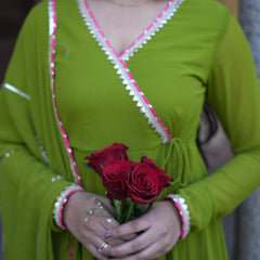 Mehndi Georgette Anarkali set Jonaya
