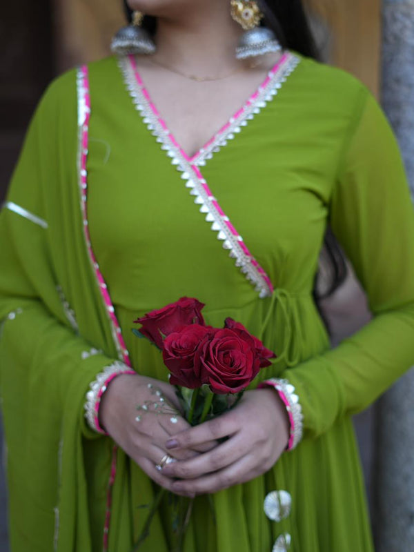 Mehndi Georgette Anarkali set Jonaya