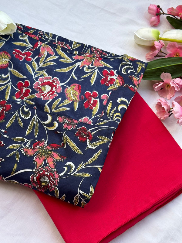 Rosy Indigo Anarkali kameez - Jonaya