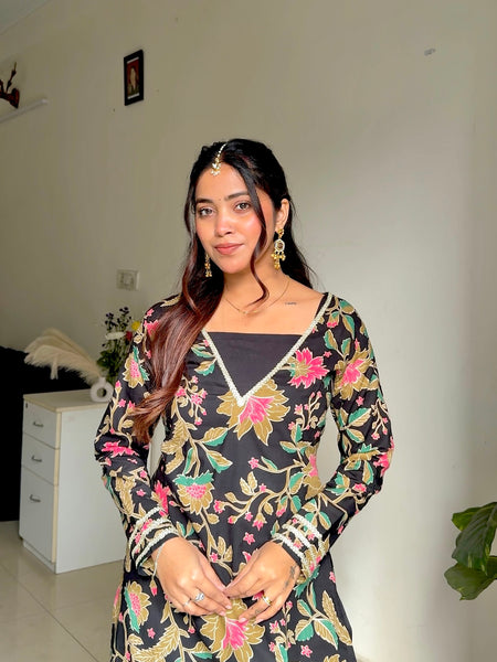 Black indo western cood set Jonaya