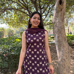 Vibrant Purple Farshi Salwar Set Jonaya