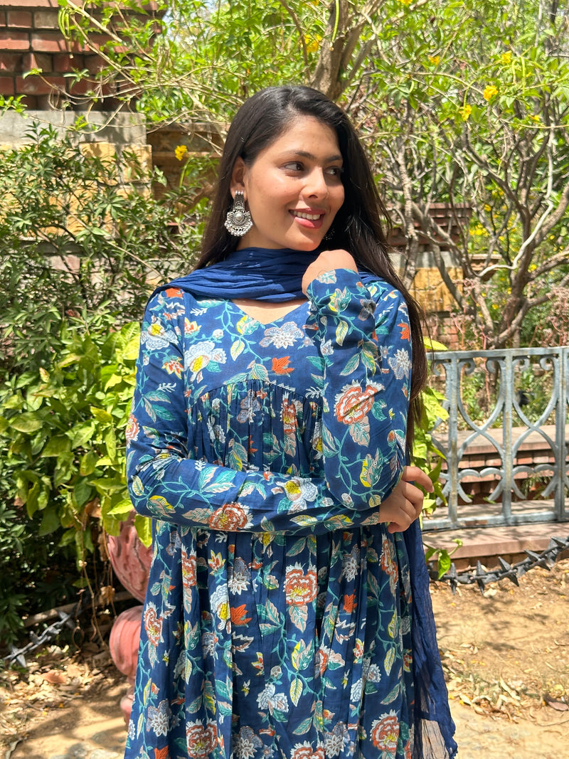 Summer indigo suit set - Jonaya