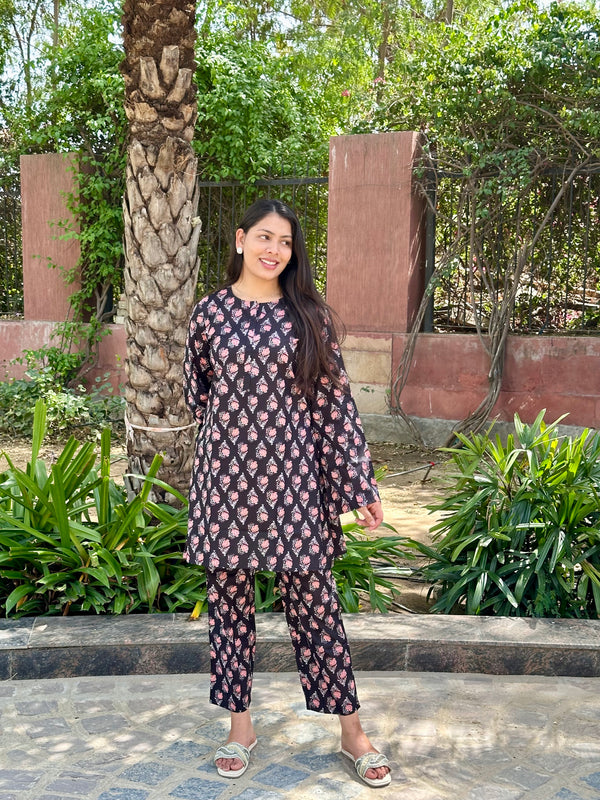 Cola Black Co-ord Set - Jonaya