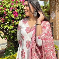 Pink blossom Angrakha suit set - Jonaya