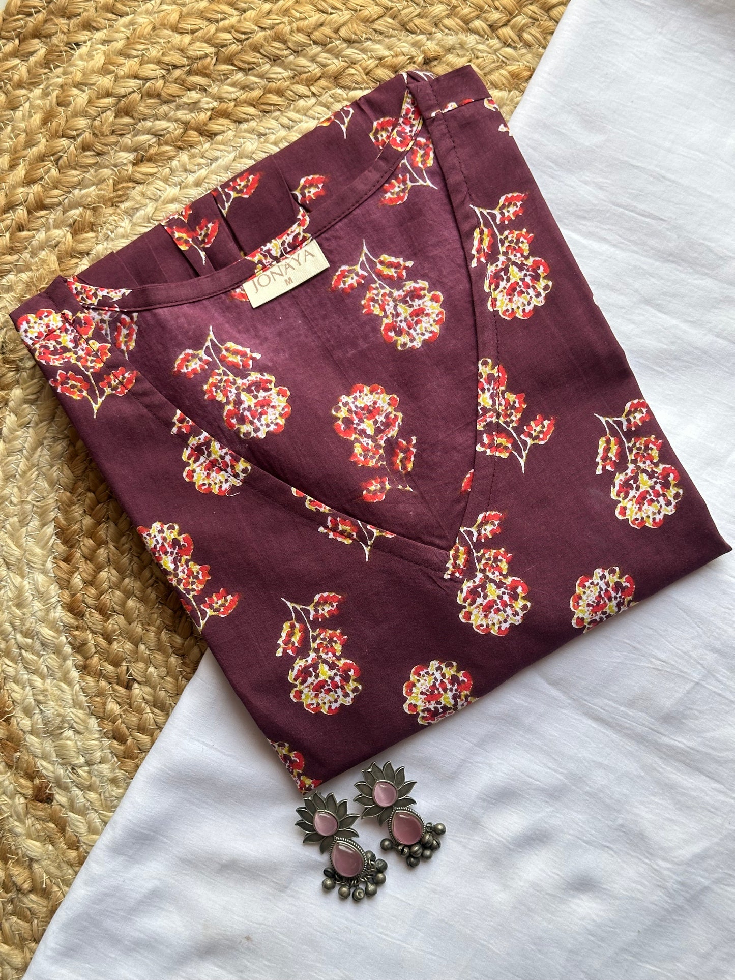 Purple bliss floral full sleeves Peplum top