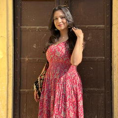 Pink Paisley Floral Dress Jonaya