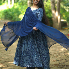 Indigo baag flare suit set Jonaya