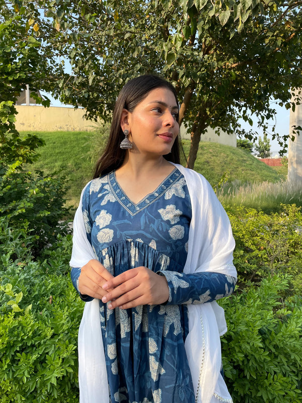 Indigo Mohini Suit Set - Jonaya