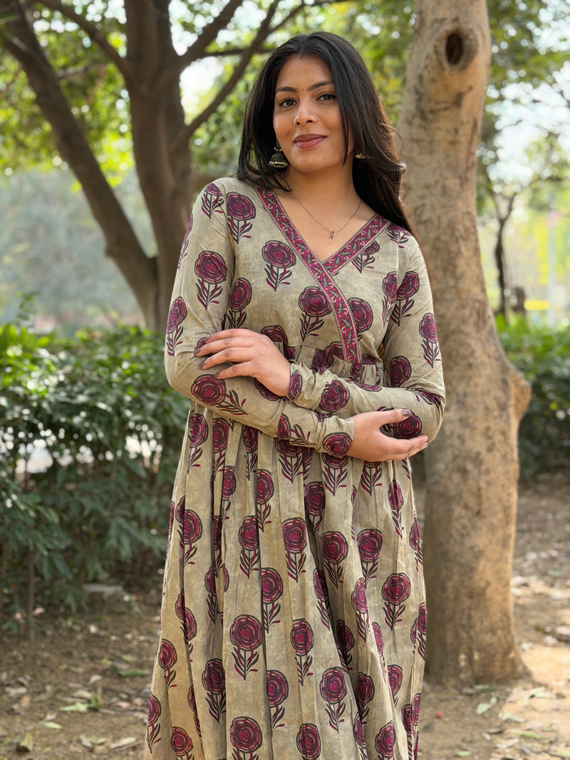 Grey wine Fool kameez Jonaya