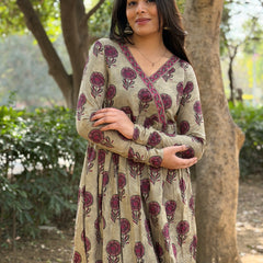 Grey wine Fool kameez Jonaya