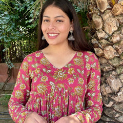 Floral Raspberry Mohini set - Jonaya