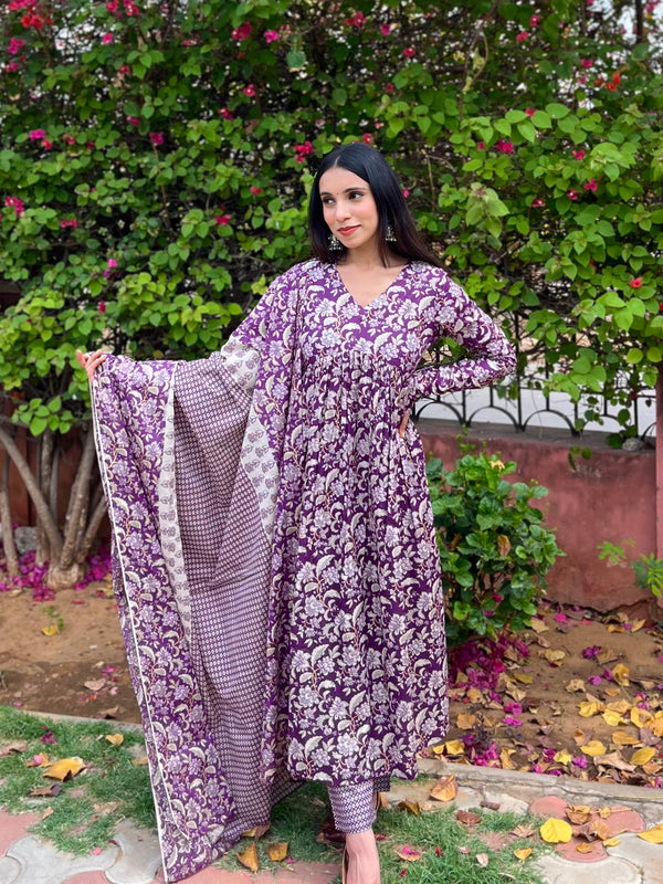 Mauve Purple Suit Set - Jonaya