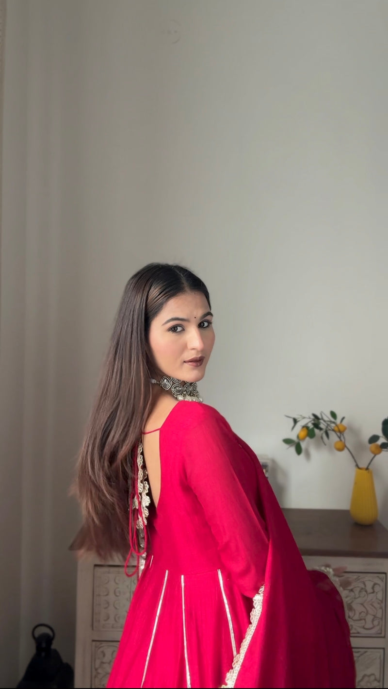 Rose blooming heavy Anarakali Jonaya