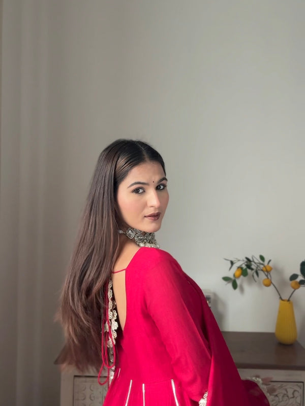 Rose blooming heavy Anarakali Jonaya