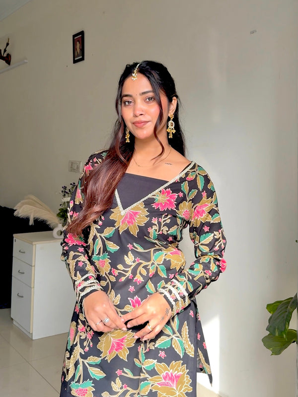 Black indo western cood set Jonaya