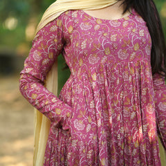 Pink Tier Full flare suit set Jonaya