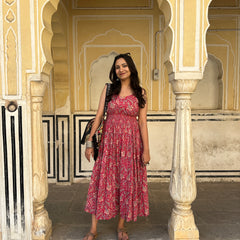 Pink Paisley Floral Dress Jonaya