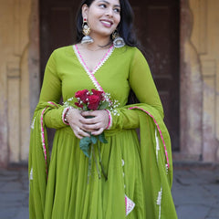 Mehndi Georgette Anarkali set Jonaya