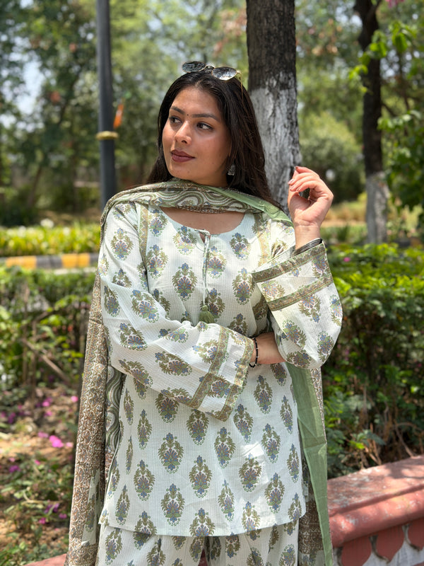 Grey blue farshi salwar set Jonaya