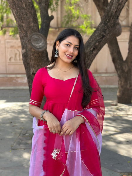 Rani Laheriya Anarkali suit set Jonaya
