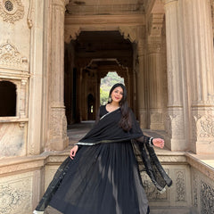 Zara Georgette Anarkali suit set - Jonaya