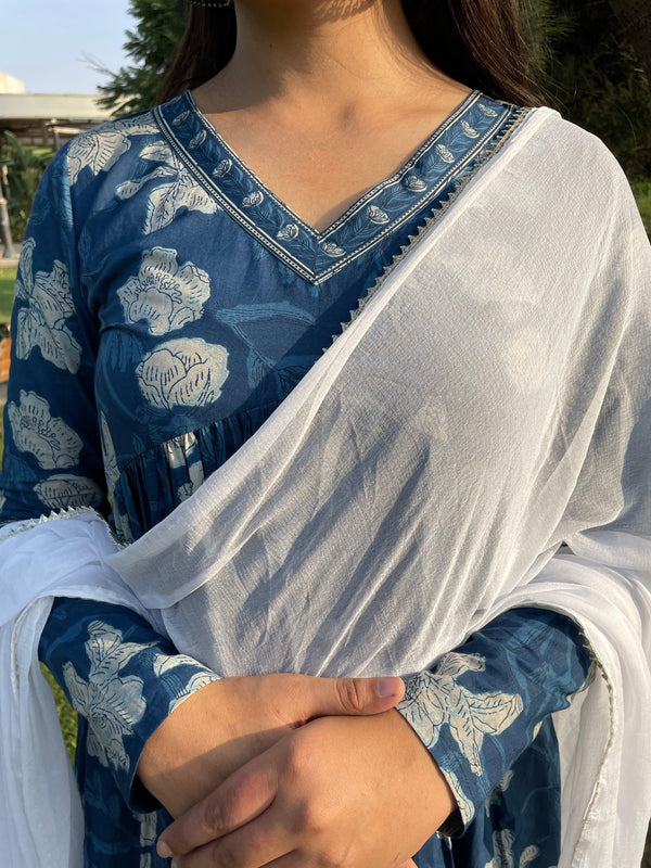 Indigo Mohini Suit Set - Jonaya
