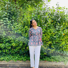 Jonaya 100% Cotton Angrakha Kurti