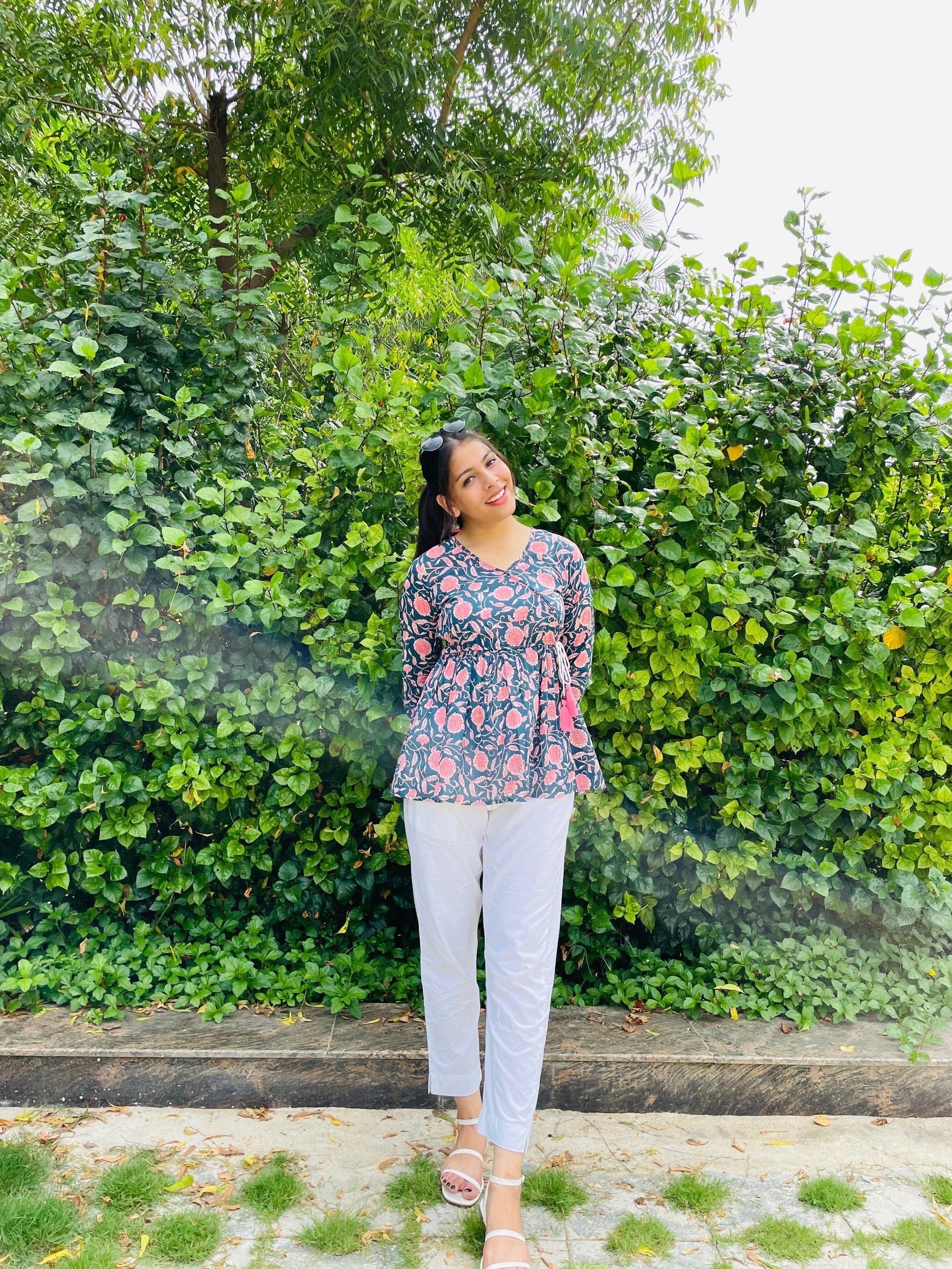 Jonaya 100% Cotton Angrakha Kurti