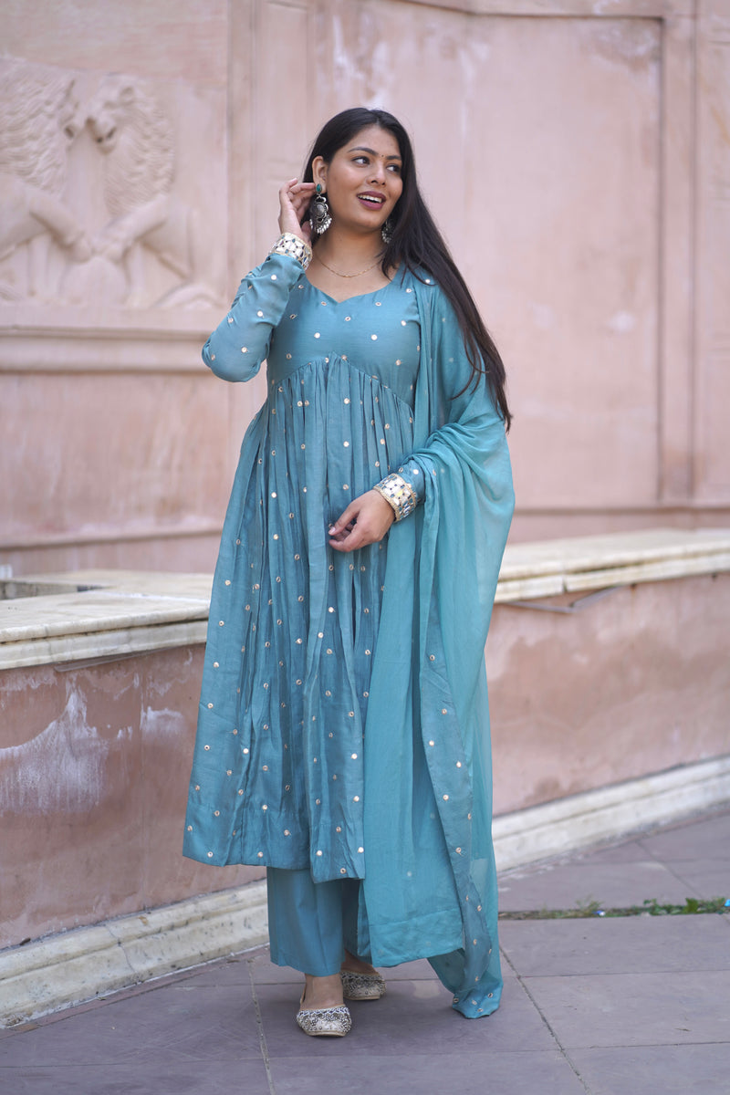 Pista Mirror Festive Flare suit set Jonaya