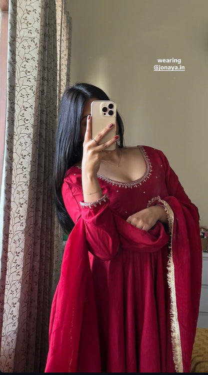 Shagun Laal Lux suit set