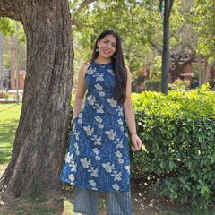 Indigo halter neck coord - Jonaya