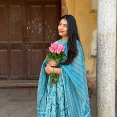 Pastel sky floral suit set - Jonaya