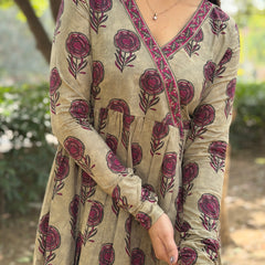 Grey wine Fool kameez Jonaya
