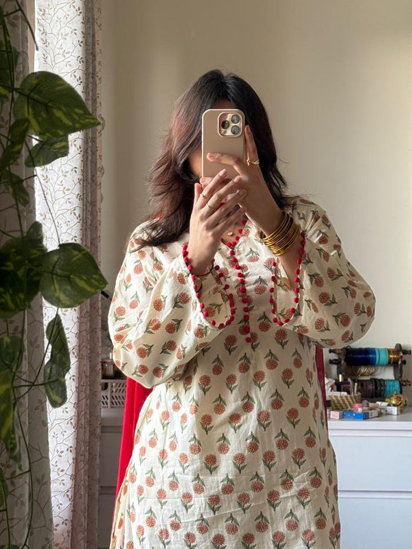 Pearl marigold Farshi set Jonaya