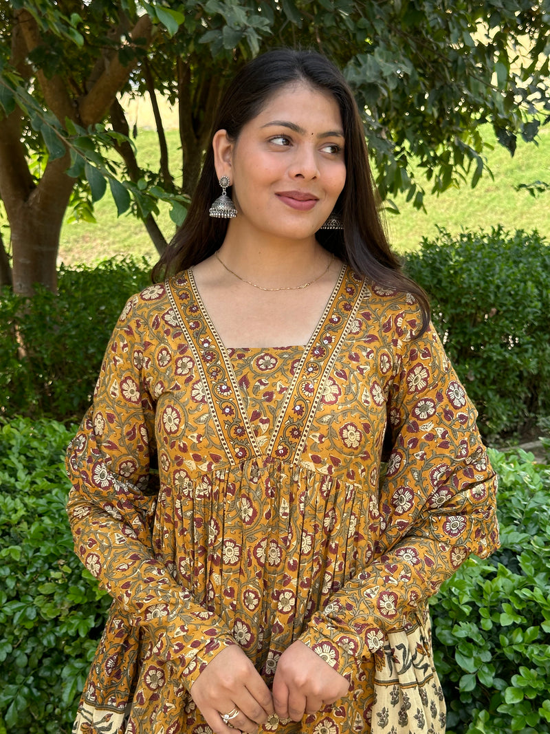 Rusty mustard lace suit set - Jonaya