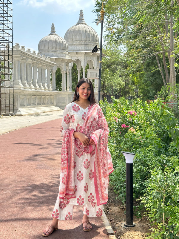 Big Booti Print Straight Suit Set - Jonaya