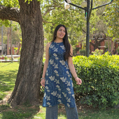 Indigo halter neck coord - Jonaya