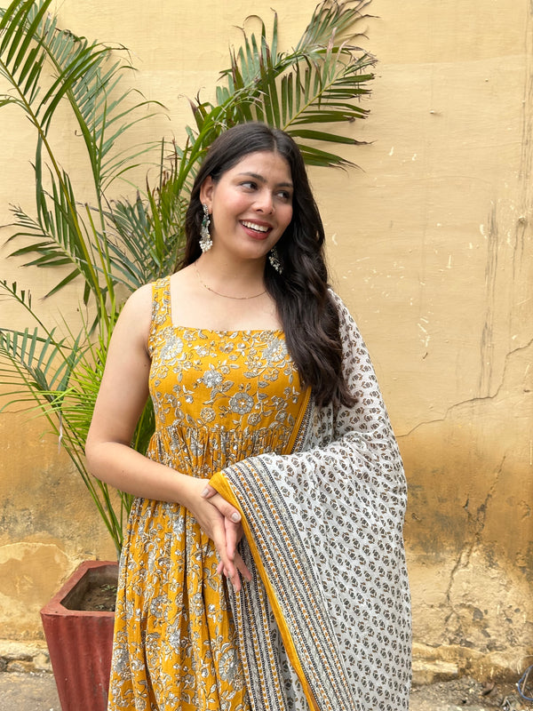 Mustard Gher Suit Set - Jonaya