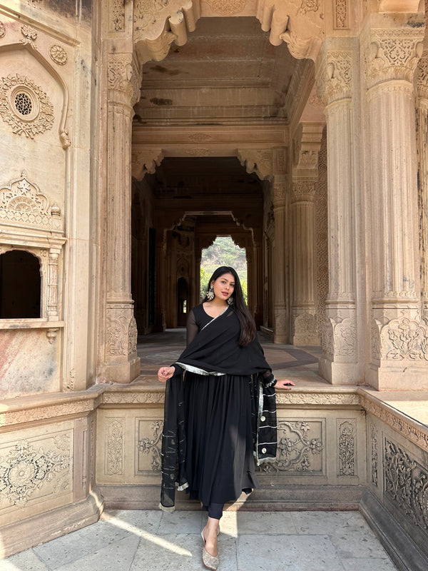 Zara Georgette Anarkali Suit Set - Jonaya