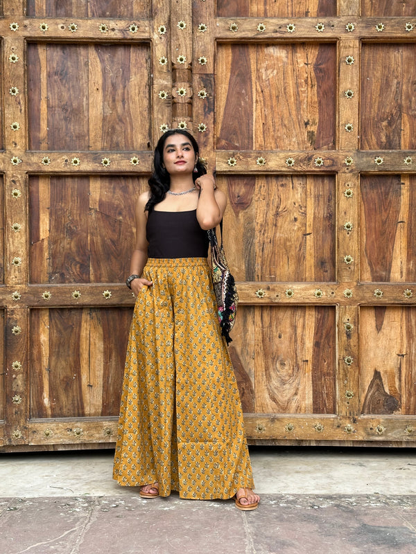 Cullote Mustard Flared Bottom - Jonaya