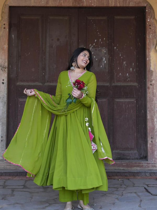 Mehndi Georgette Anarkali set Jonaya