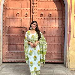 Nimbu mirchi straight suit set - Jonaya