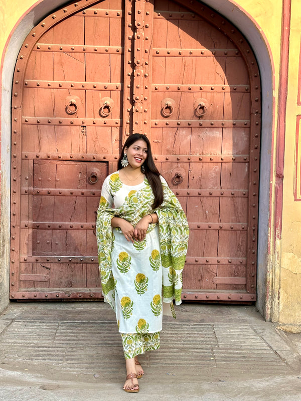 Nimbu Mirchi Straight Suit Set - Jonaya