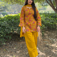 Poppy Red mustard farshi set Jonaya