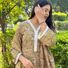 Yellow Pakistani lace suit set - Jonaya